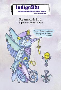 IndigoBlu "Steampunk Bird" A6 Rubber Stamp