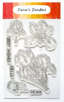 Janes Doodles " Iris" Clear Stamp - Stempelset