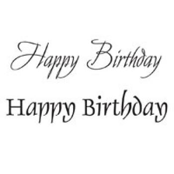 Woodware Happy Birthday Clear Stamps - Stempel 