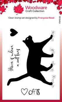 Woodware Cat Silhouette   Clear Stamps - Stempel 