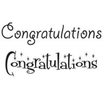 Woodware Congratulations   Clear Stamps - Stempel 