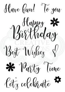 Woodware Scripted Wishes  Clear Stamps - Stempel 