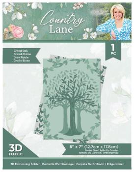 Crafters Companion - Country Lane 3D Embossing Folder Grand Oak - Prägefolder