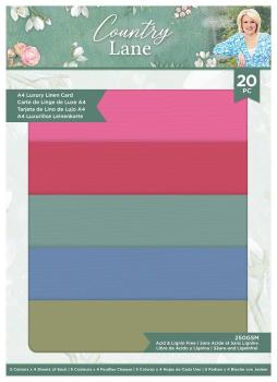 Crafters Companion - Country Lane A4 Luxury Linen Cardstock Pack - Paper Pack