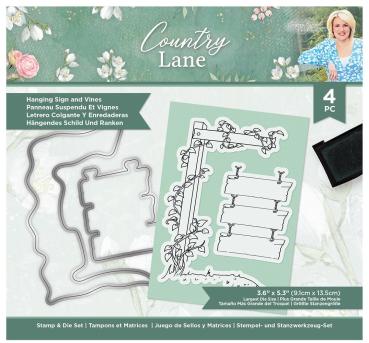 Crafters Companion - Country Lane  Hanging Sign and Vines  - Stanze & Stempel