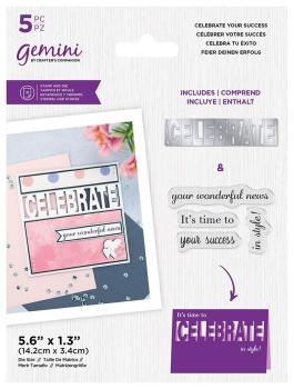 Gemini CELEBRATE Your Success Stamp & Die  - Stempel & Stanze 