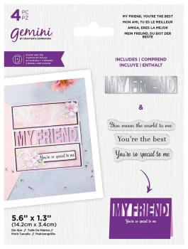 Gemini MY FRIEND You're the Best Stamp & Die  - Stempel & Stanze 