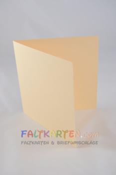 Doppelkarte - Faltkarte 10x10cm, 240g/m² in creme