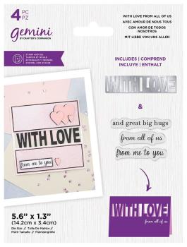 Gemini WITH LOVE From All of Us Stamp & Die  - Stempel & Stanze 