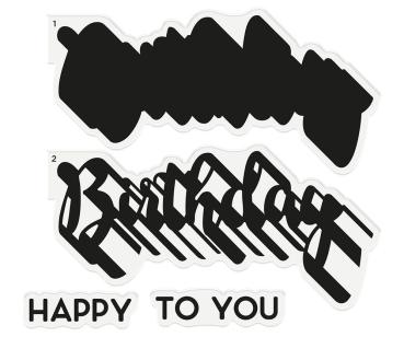 Gemini Happy Birthday to You Stamp & Die  - Stempel & Stanze 