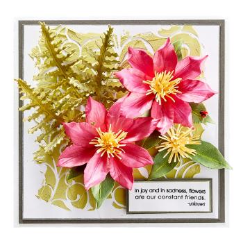 Spellbinders Die "Clematis Etched" Stanzschablone