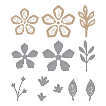 Spellbinders Hotfoil Plate - Glimmer Edge Flowers Glimmer