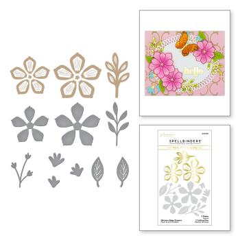 Spellbinders Hotfoil Plate - Glimmer Edge Flowers Glimmer