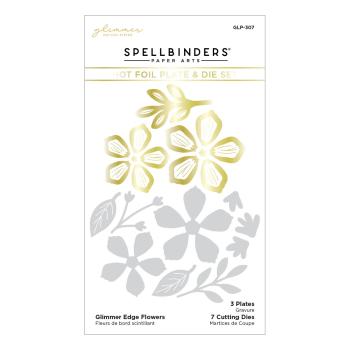 Spellbinders Hotfoil Plate - Glimmer Edge Flowers Glimmer