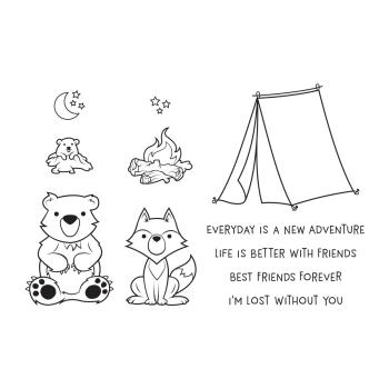 Spellbinders Stempelset "Campfire Critters"