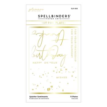 Spellbinders Hot Foil Splatter Sentiments Glimmer Hot Foil Plate