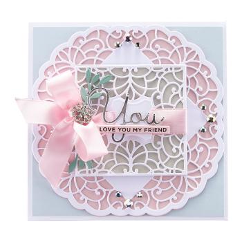 Spellbinders Die "Circle Meets Square " Stanzschablone