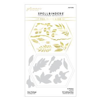 Spellbinders Hot Foil Geo Foliage Glimmer Hot Foil Plate & Die