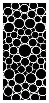 The Crafters Workshop Bubbled Circles   Slimline Stencil - Schablone 4x9"
