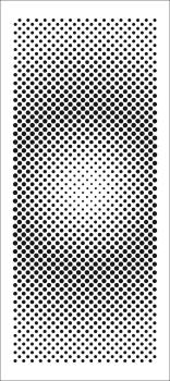 The Crafters Workshop Halftones   Slimline Stencil - Schablone 4x9"