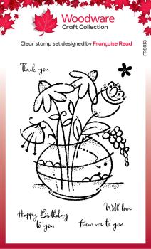 Woodware Floral Bouquet   Clear Stamps - Stempel 