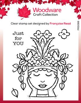 Woodware Lady Planter   Clear Stamps - Stempel 
