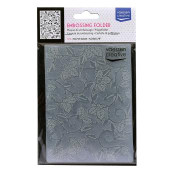 Vaessen Creative - Embossingfolder "Stechpalmenzweige" - Prägefolder