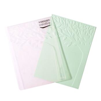 Vaessen Creative - Embossingfolder " Prägefolder Baumstamm mit Blättern" - Prägefolder