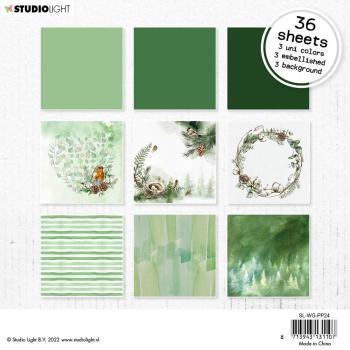 Studio Light - Designpapier  - Winter garden paper pad Greens