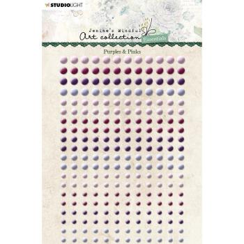 Studio Light - selbstklebende Halbperlen Jenine's mindful art Violett - Rosa Enamel Dots 