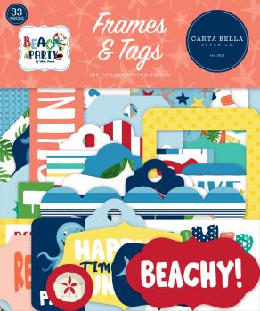 Carta Bella "Beach Party" Ephemera Frames & Tags
