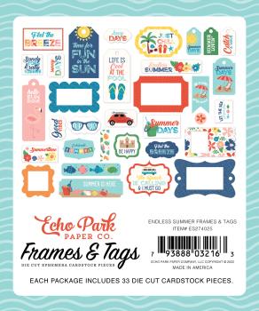 Echo Park "Endless Summer" Ephemera Frames & Tags
