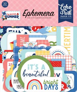 Echo Park "My Favorite Summer" Ephemera - Stanzteile