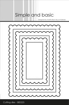 Simple and Basic " Small Scallop A7 Rectangle Cutting " Stanze -  Die
