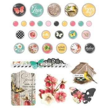 Preview: Simple Stories   Simple Vintage Cottage Fields  Decorative Brads