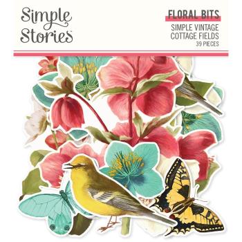  Vintage Cottage Fields Floral Bits & Pieces - Stanzteile