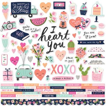 Simple Stories -  Stories Happy Hearts  - Cardstock Sticker 