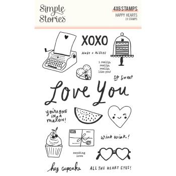 Simple Stories - Happy Hearts - Clearstamp - Stempel