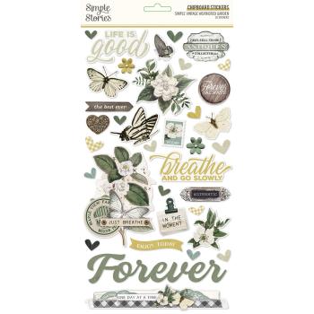 Simple Stories - Stories Simple Vintage Weathered Garden - Chipboard Sticker 