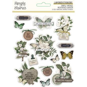 Simple Stories - Simple Vintage Weathered Garden  - Layered Stickers 