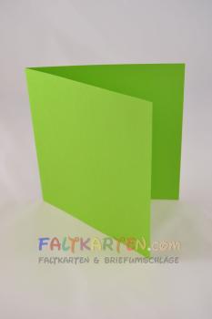 Doppelkarte - Faltkarte 10x10cm, 240g/m² in grasgrün