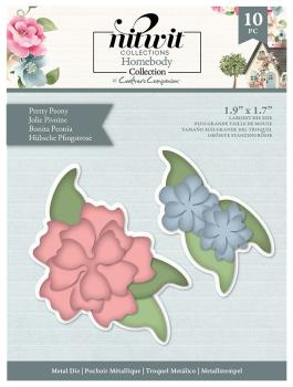 Crafters Companion -Homebody Metal Die Pretty Peony - Stanze