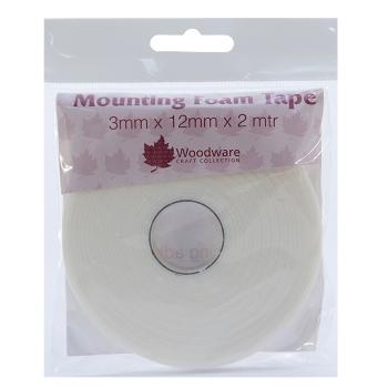 Woodware Mounting Foam Tape 3mm White (WW2345)