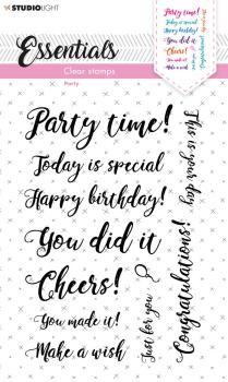 Studio Light - Clear Stamp io Light Sentiments/Wishes Party Clear Stamps (SL-ES-STAMP177)