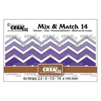 Crealies - Mix - Match dies Zigzag strips smooth 