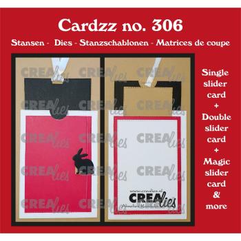Crealies - Cardzz Stanzschablone Single Slider Card/Double Slider Card 