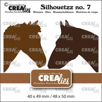 Crealies - Silhouetzz Stanzschablone Horse Heads 