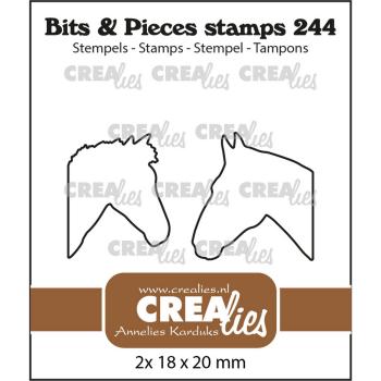 Crealies - Bits - Pieces Stempel Horse Heads Outlines 