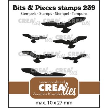 Crealies - Bits - Pieces Stempel Flying Birds Silhouettes Solid 