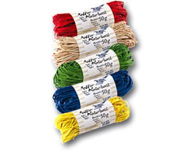 Raffia-Naturbast, Bündel zu 50g, Einzelfarben